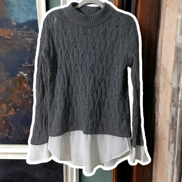 Anthropologie Moth turtleneck overlay sweater xs